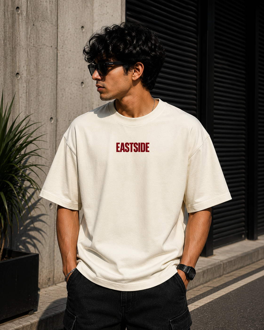 Eastside | Premium Oversized T-Shirt – Off White