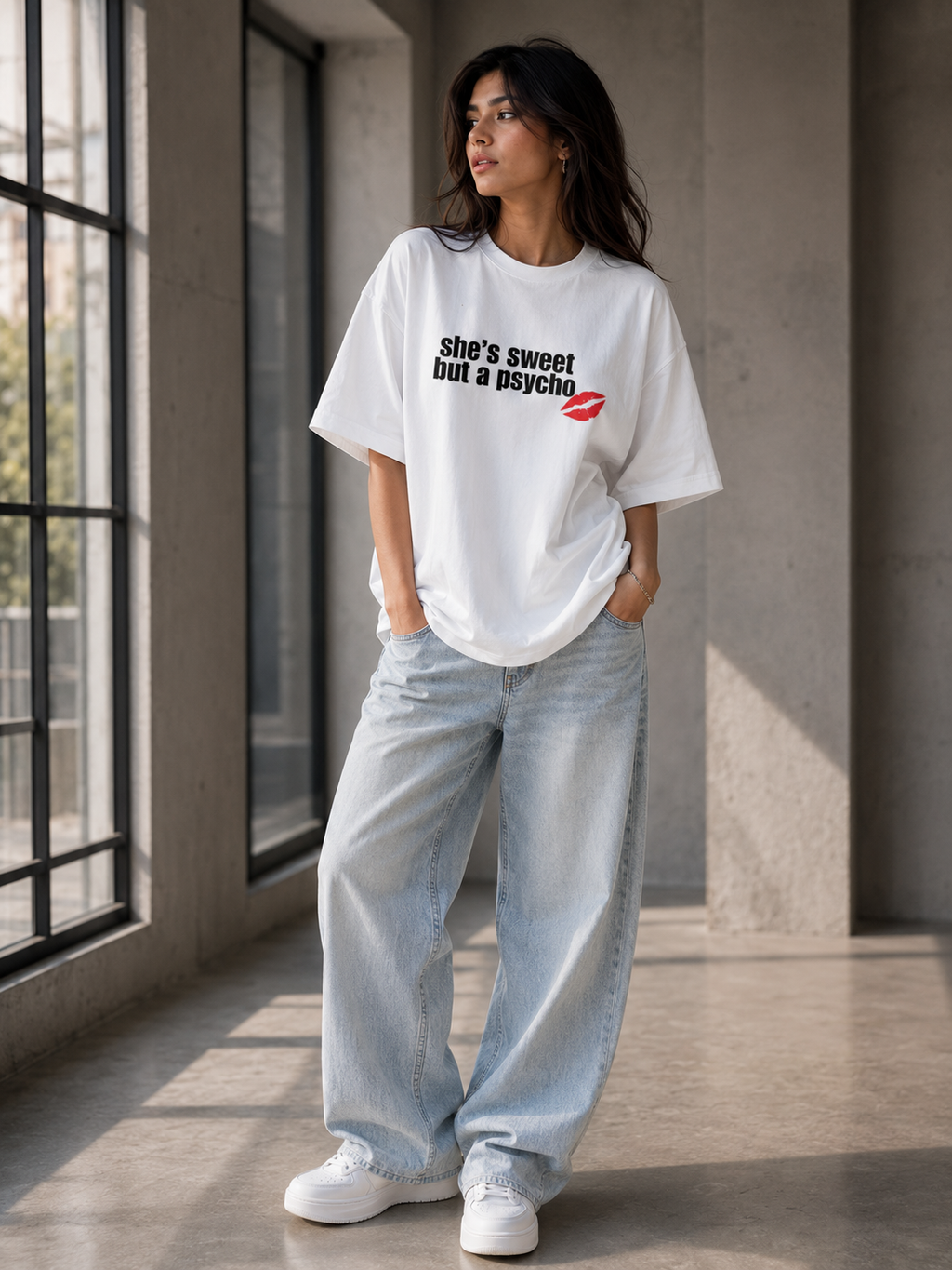 She's Sweet But a Psycho | Premium Oversized T-Shirt