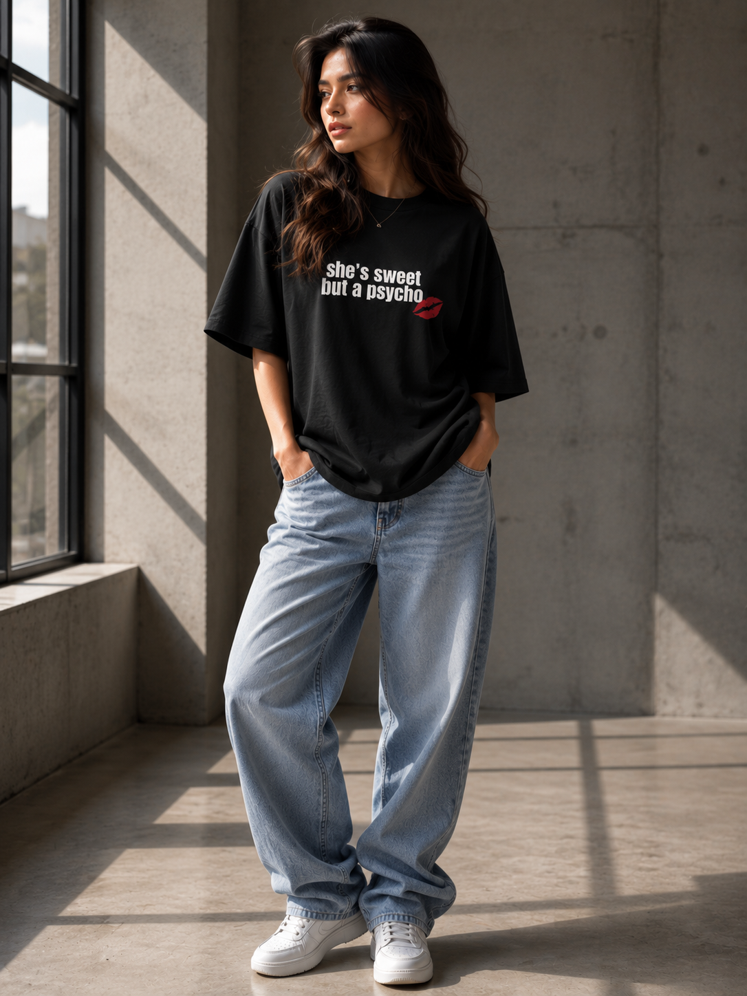 She's Sweet But a Psycho | Premium Oversized T-Shirt