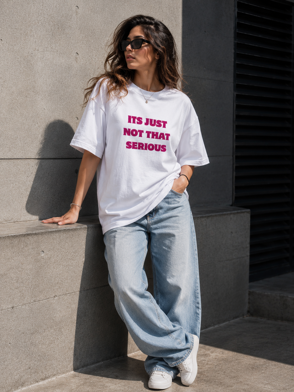 It's Just Not That Serious | Premium Oversized T-Shirt – White