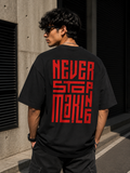 Never Stop Making. | Premium Oversized T-Shirt – Black