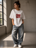 Thak Gayi | Premium Oversized T-Shirt – White