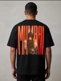 Mumbai Skyline | Premium Oversized T-Shirt – Black