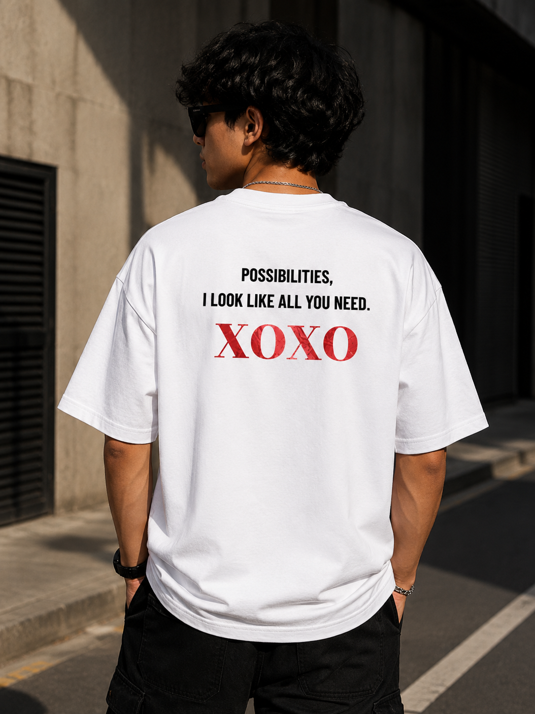 One Kiss Is All It Takes | Premium Oversized T-Shirt – White