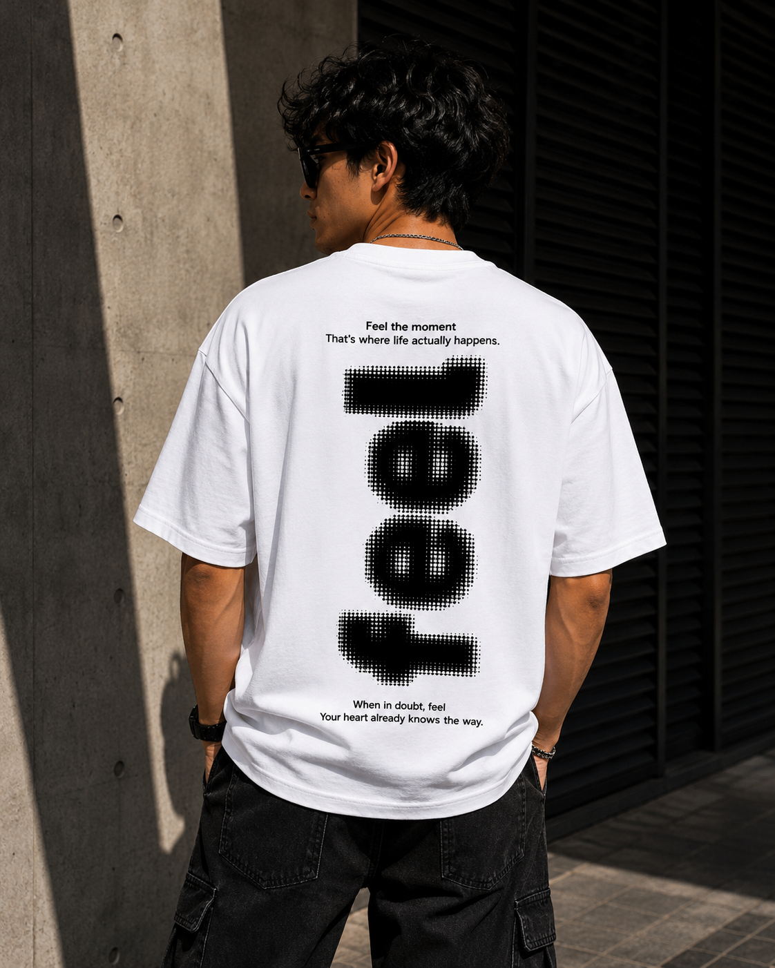 Feel. | Premium Oversized T-Shirt – White