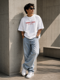 Sorry Girls – I'm a Red Flag Oversized T-Shirt | White