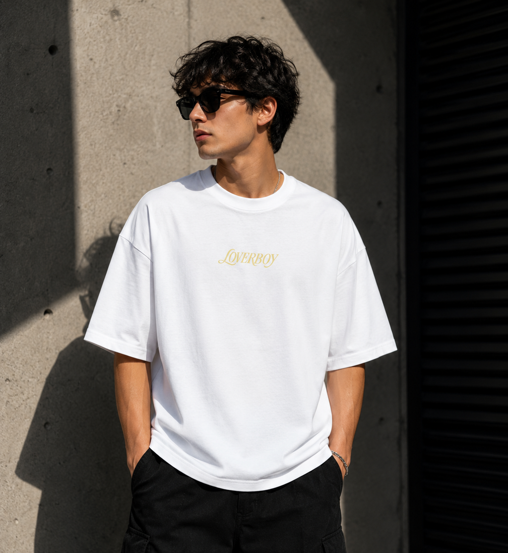Loverboy | Premium Oversized T-Shirt – White