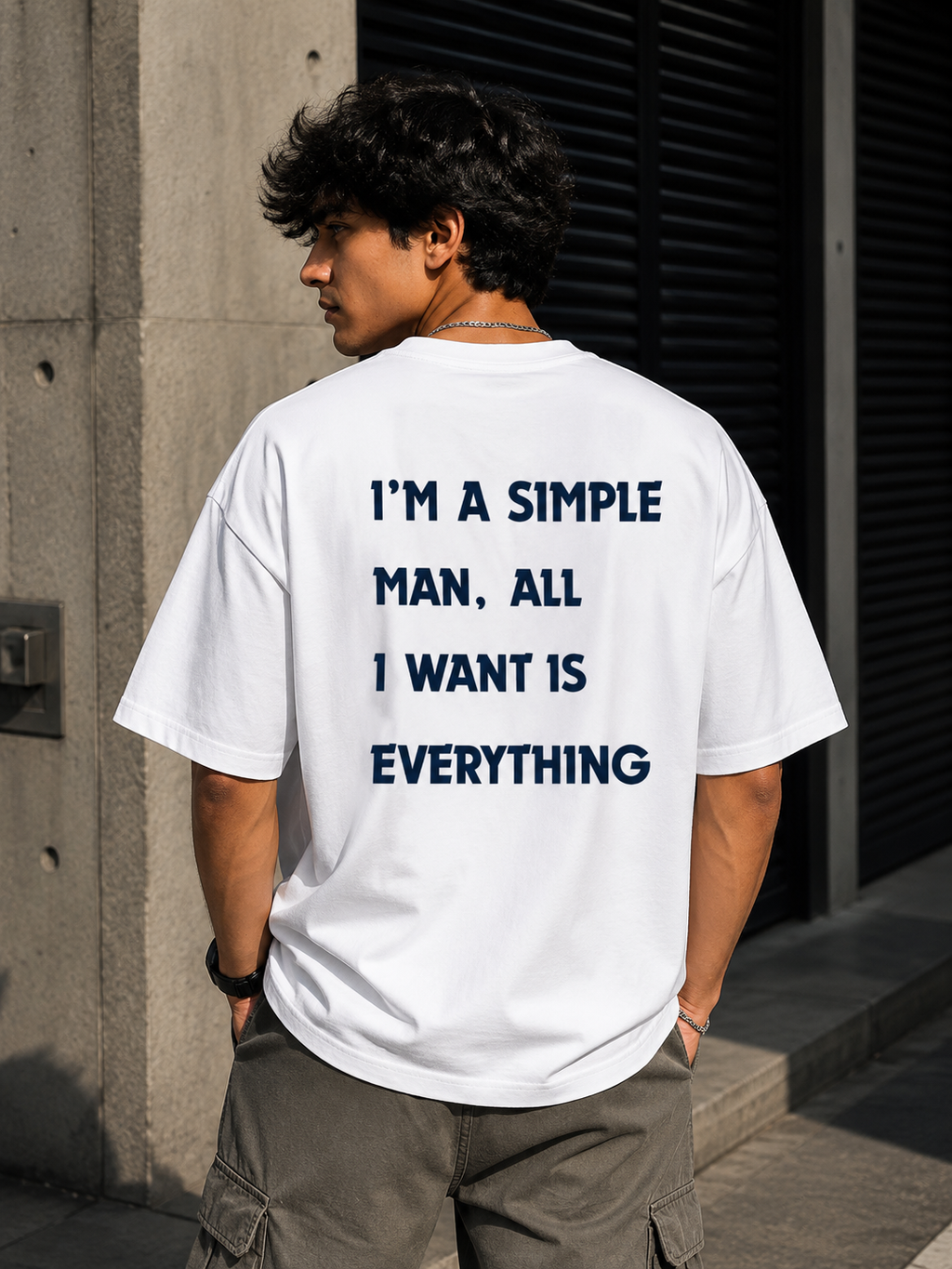 Simple Man | Premium Oversized T-Shirt – White