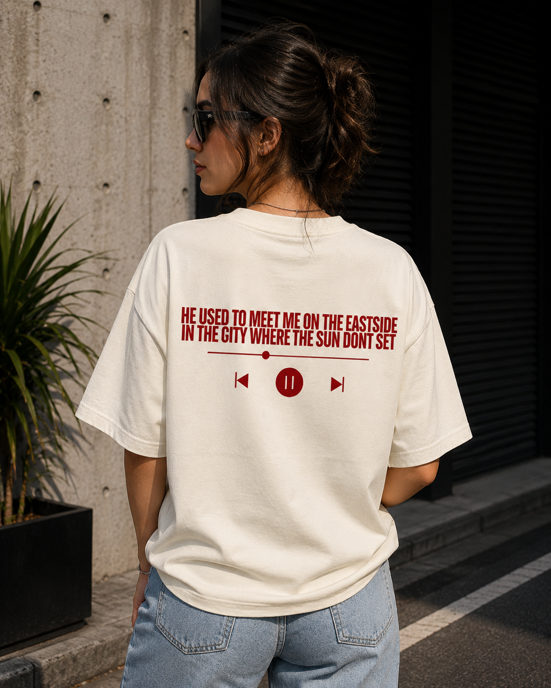 Eastside | Premium Oversized T-Shirt – Off White (Women's Edition)
